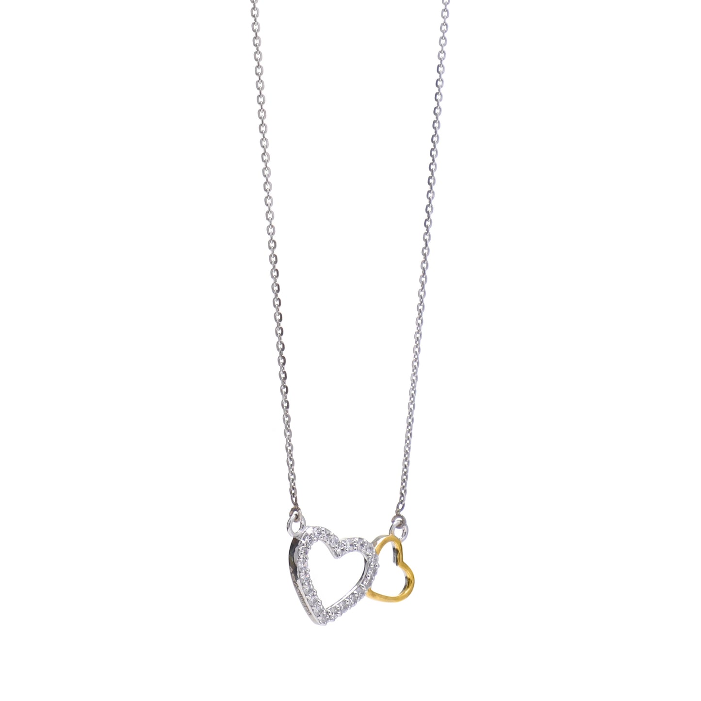 Dual Heart 925 Sterling Silver Pendant