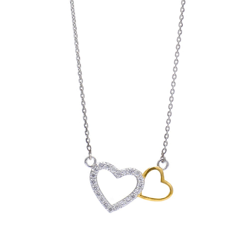 Dual Heart 925 Sterling Silver Pendant
