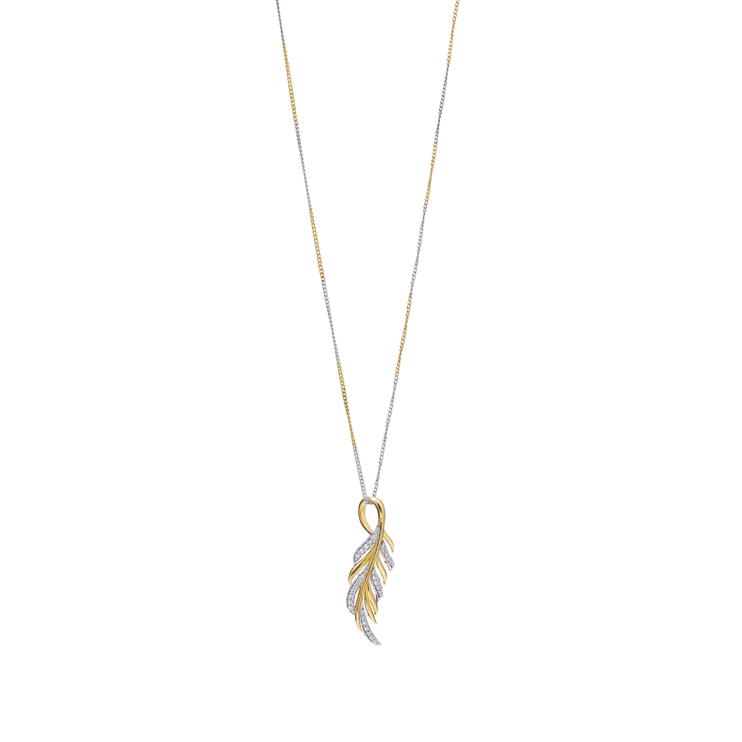 Feather Leaf 925 Sterling Silver Pendant