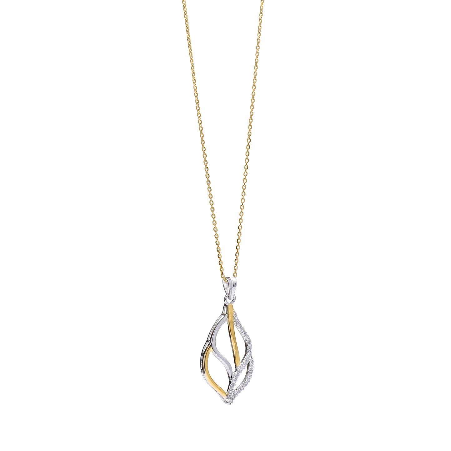 Twilight Leafy Vein Silver Pendant