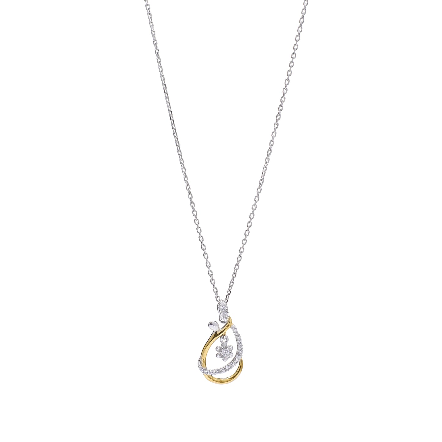 Dangling Drop 925 Sterling Silver Pendant Set