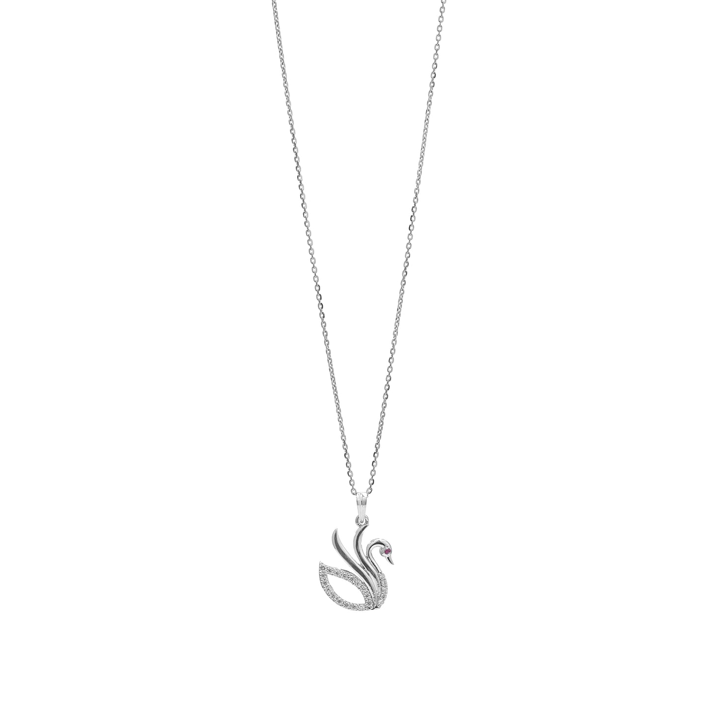 Crystalline Swan of Stillness 925 Sterling Silver Set