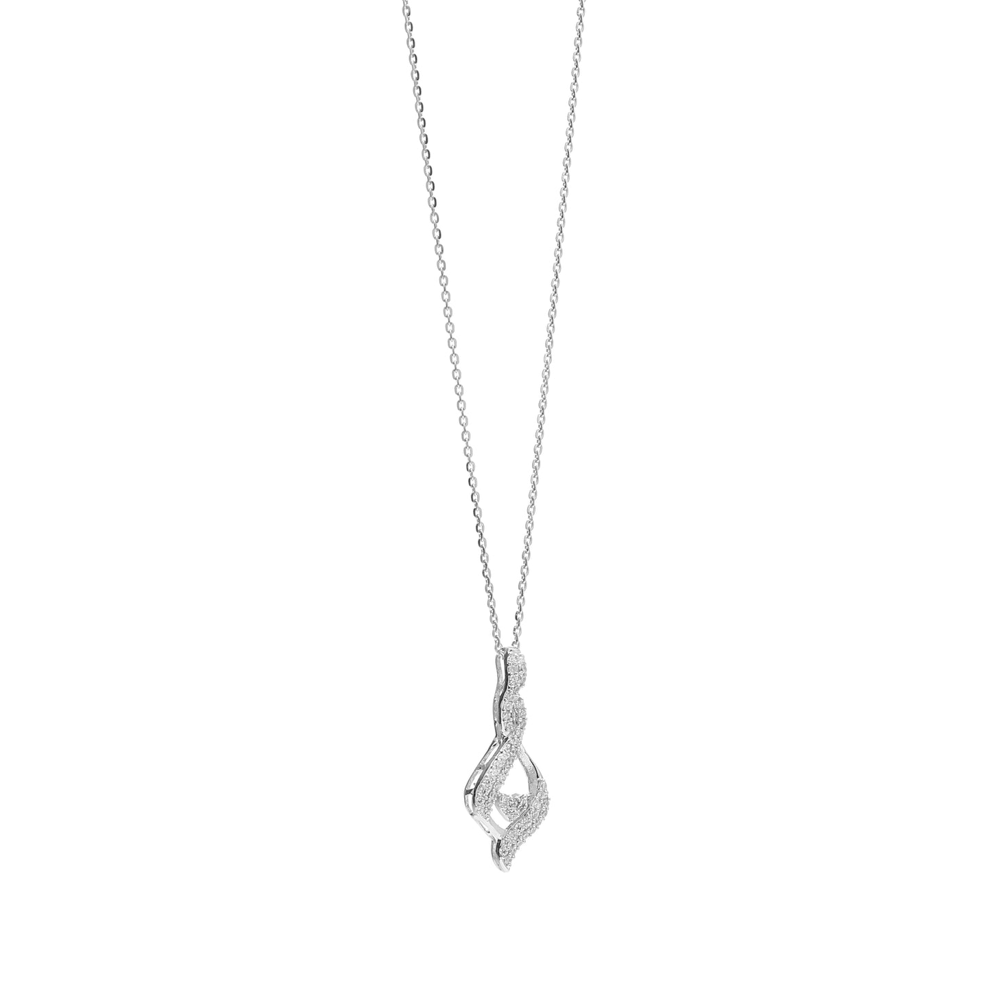 Grace Curve Heart 925 Sterling Silver Pendant