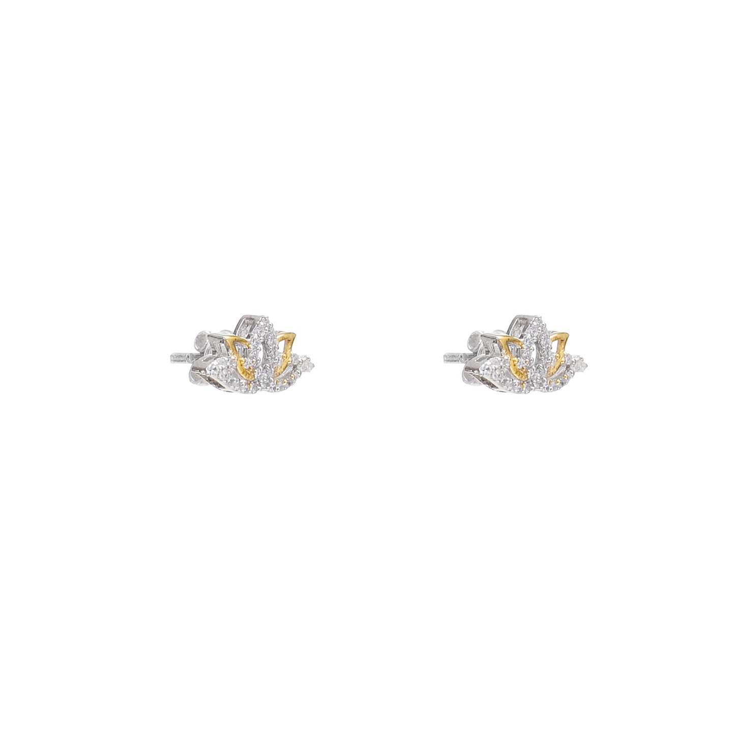 Sparkling Lotus 925 Sterling Silver Earrings