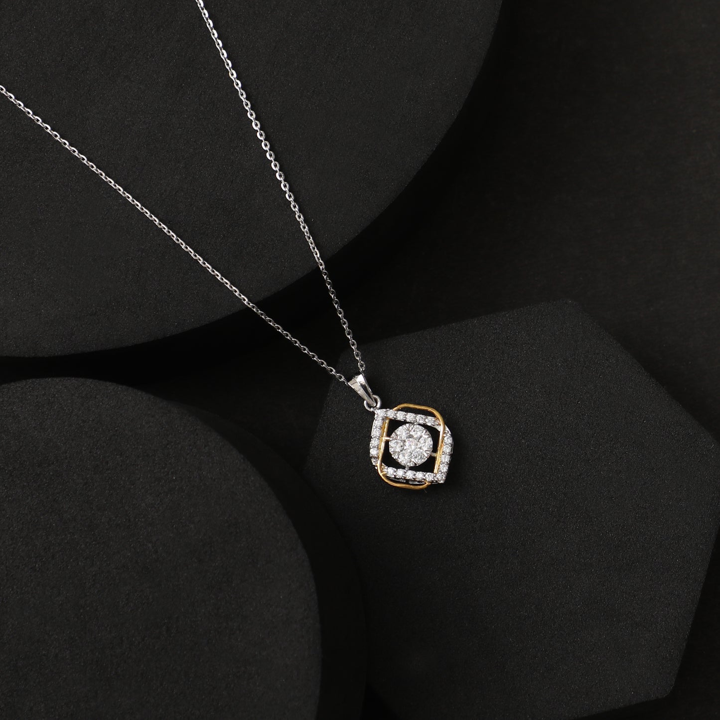 Dual Shape Core 925 Sterling Silver Pendant