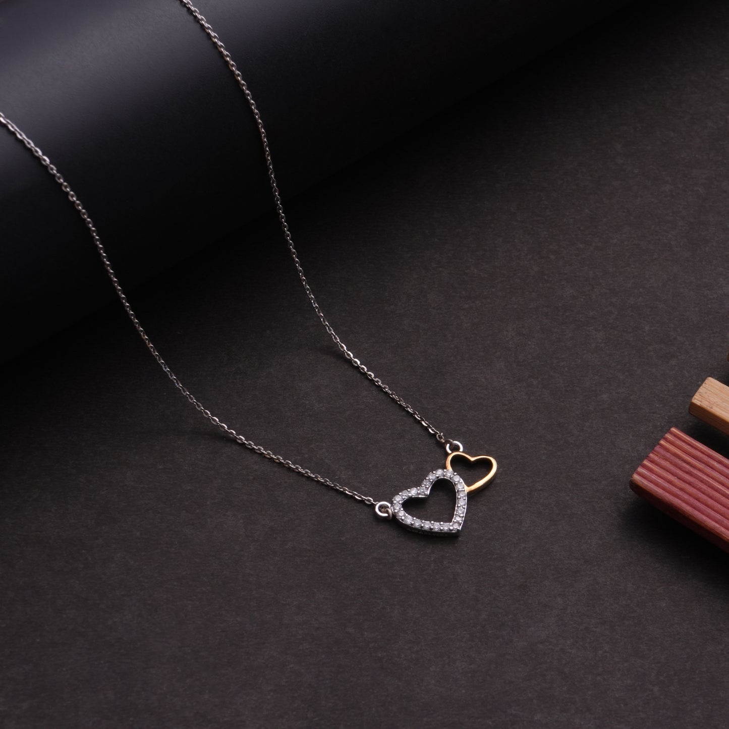 Dual Heart 925 Sterling Silver Pendant