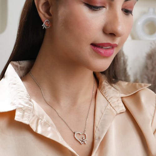 Snowkissed Heart 925 Sterling Silver Set