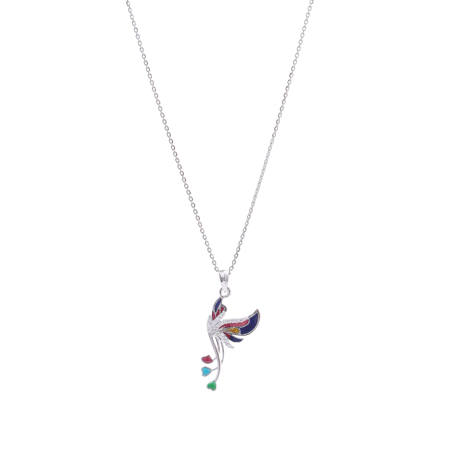 Rainbow Plumage 925 Sterling Silver Set