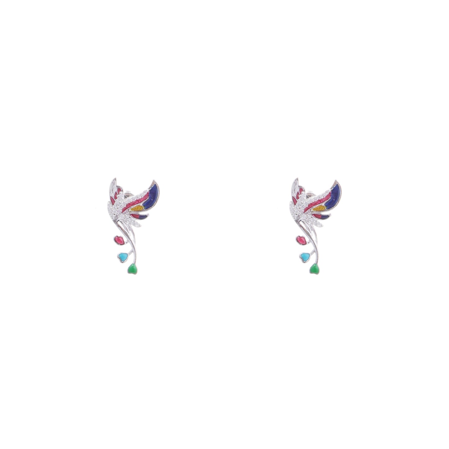 Rainbow Plumage 925 Sterling Silver Set