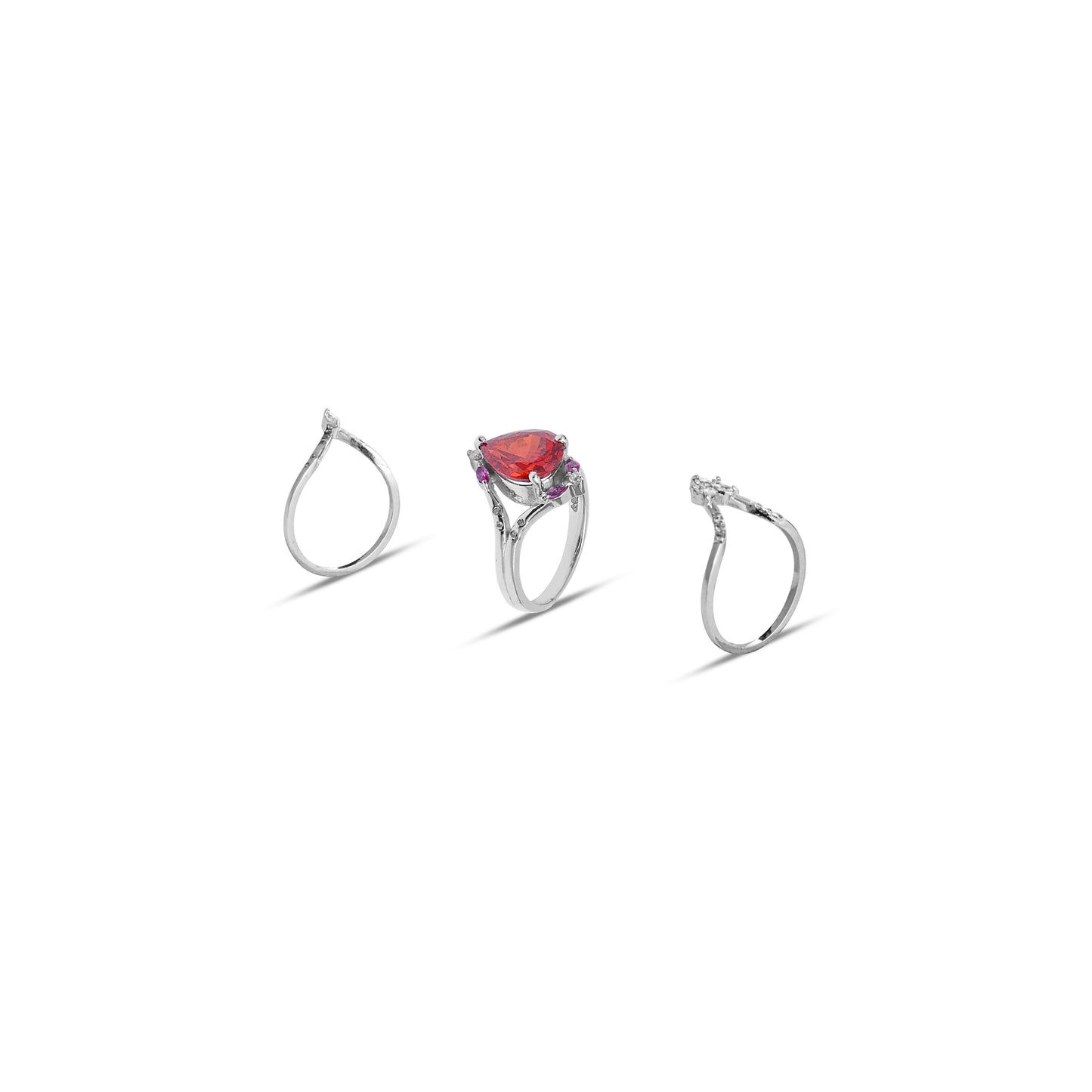 Stellar Flame 925 Sterling Silver Stackable Ring