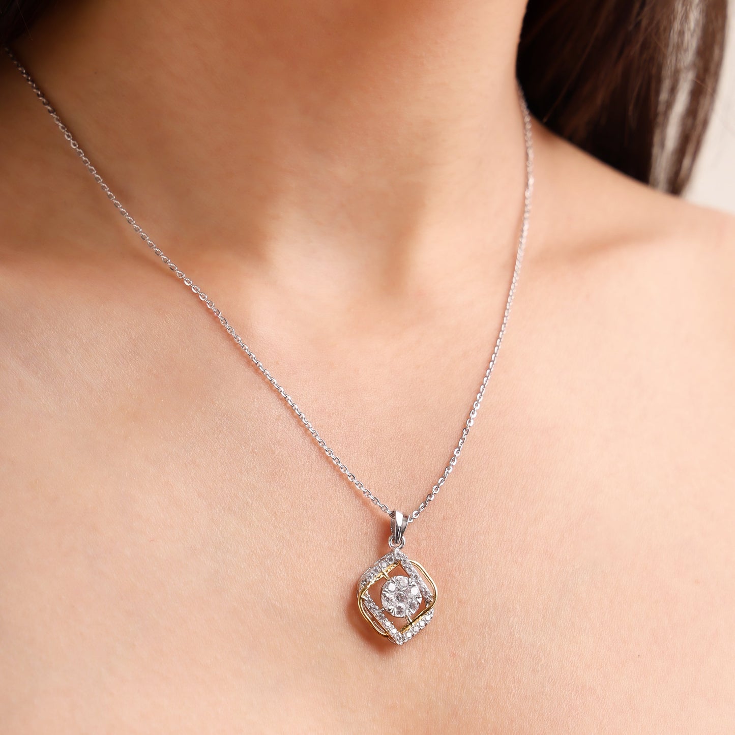 Dual Shape Core 925 Sterling Silver Pendant