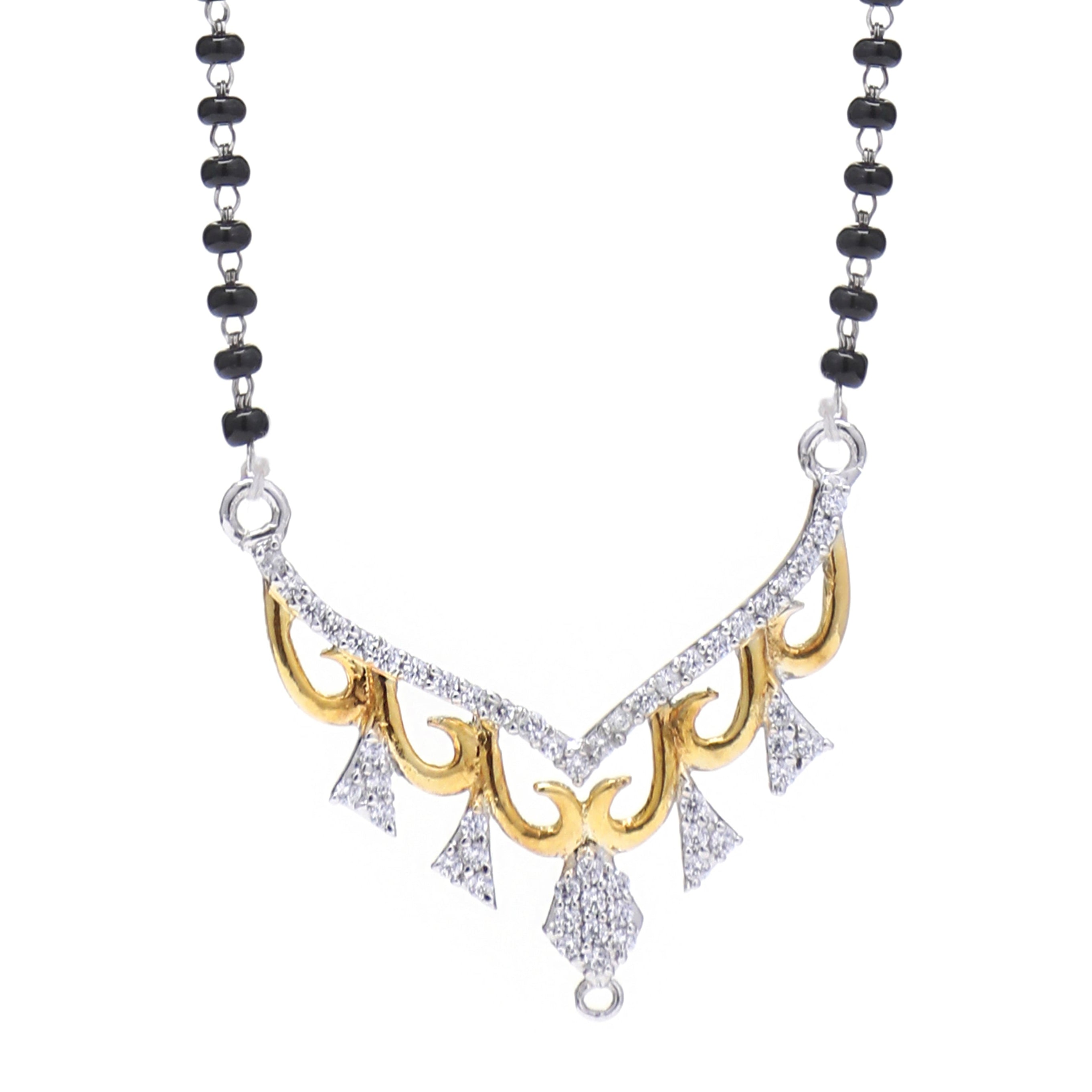 Twist Ribbon Design 925 Sterling Silver Mangalsutra