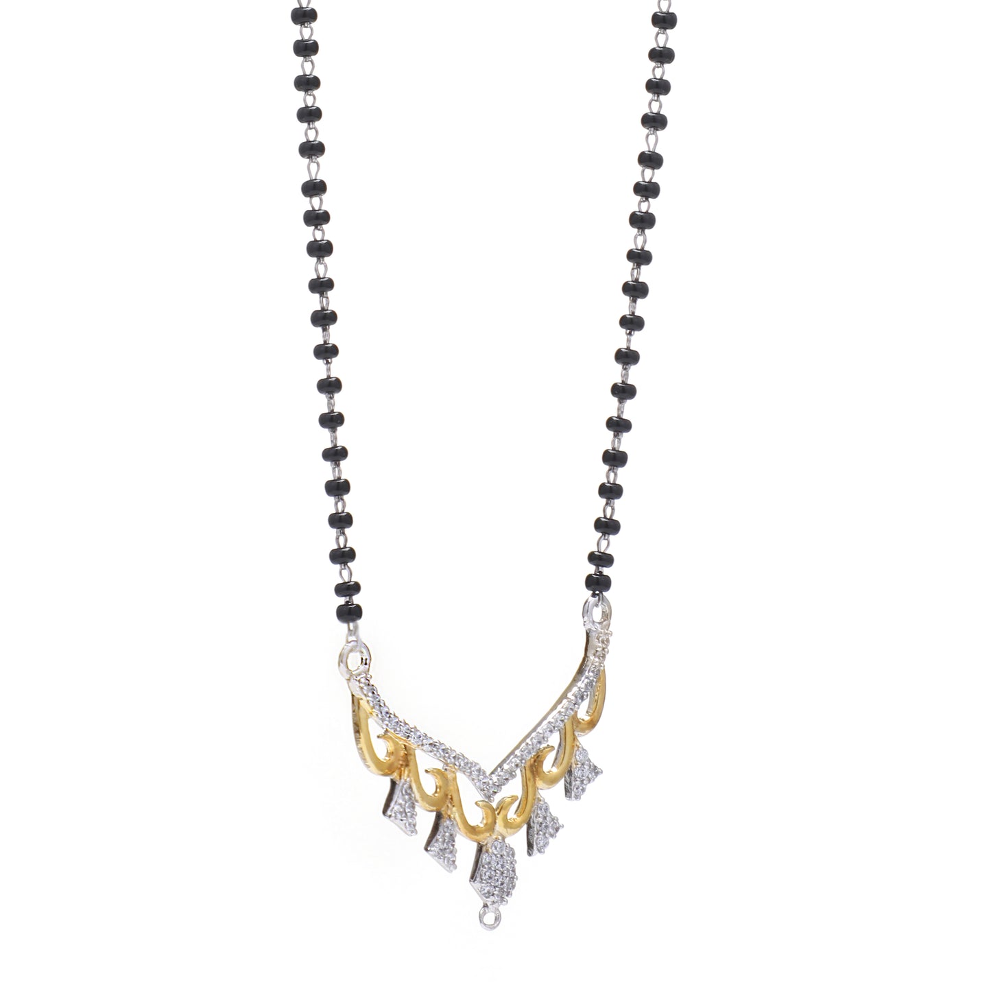 Twist Ribbon Design 925 Sterling Silver Mangalsutra