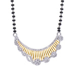 Zircons Embedded Cluster 925 Sterling Silver Mangalsutra
