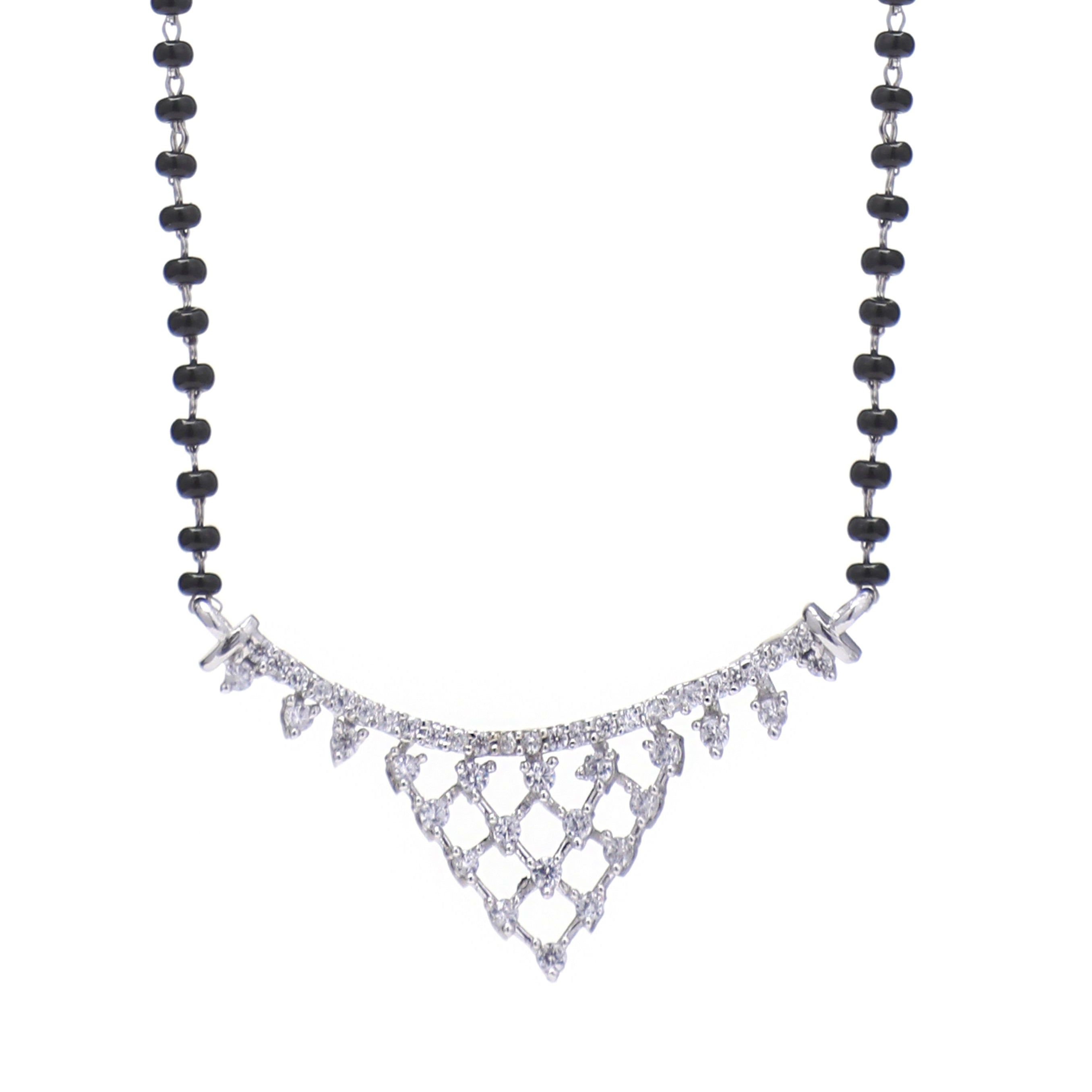 Minimal Twist Design 925 Sterling Silver Mangalsutra