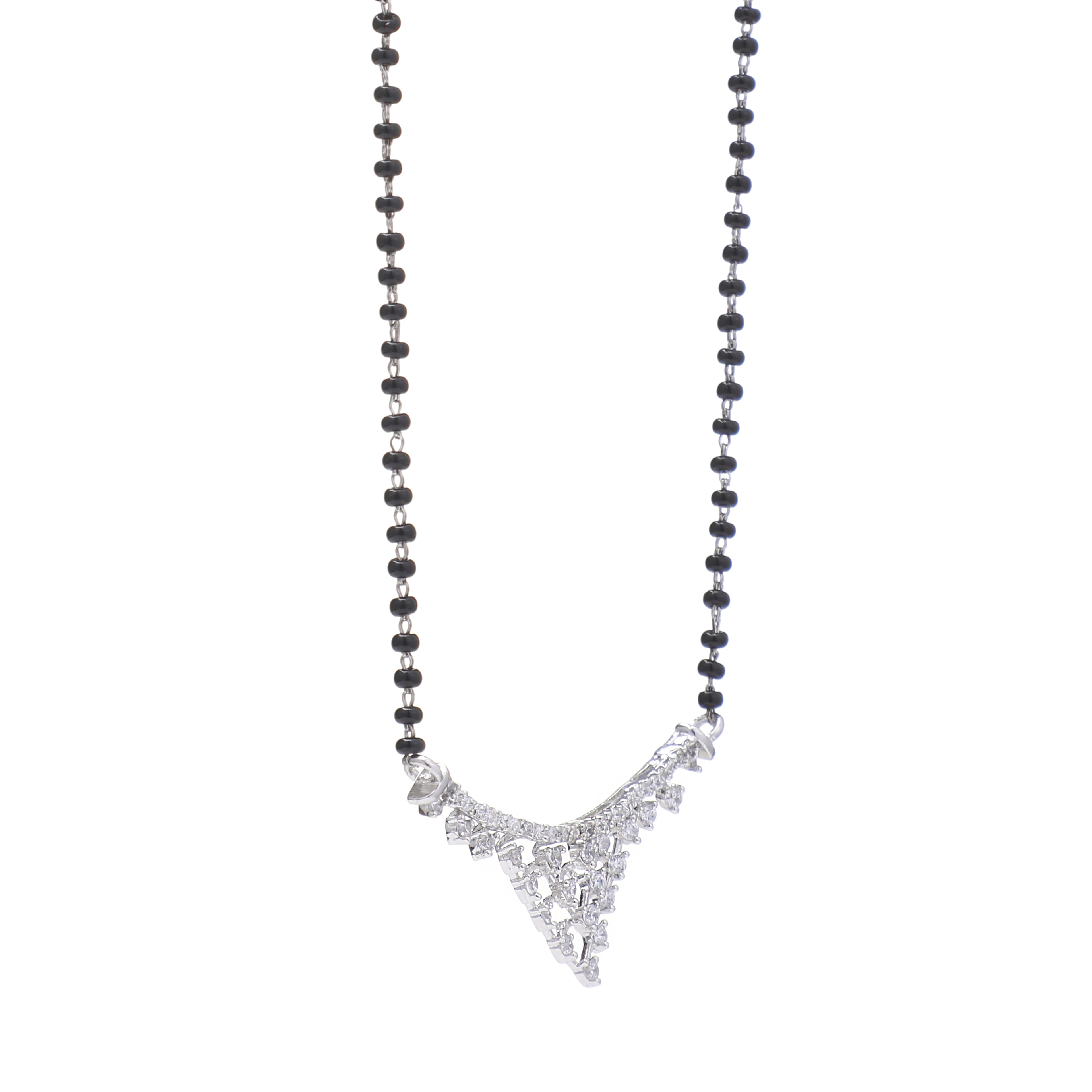 Minimal Twist Design 925 Sterling Silver Mangalsutra