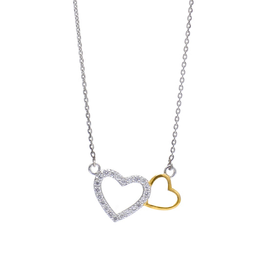 Dual Heart 925 Sterling Silver Pendant