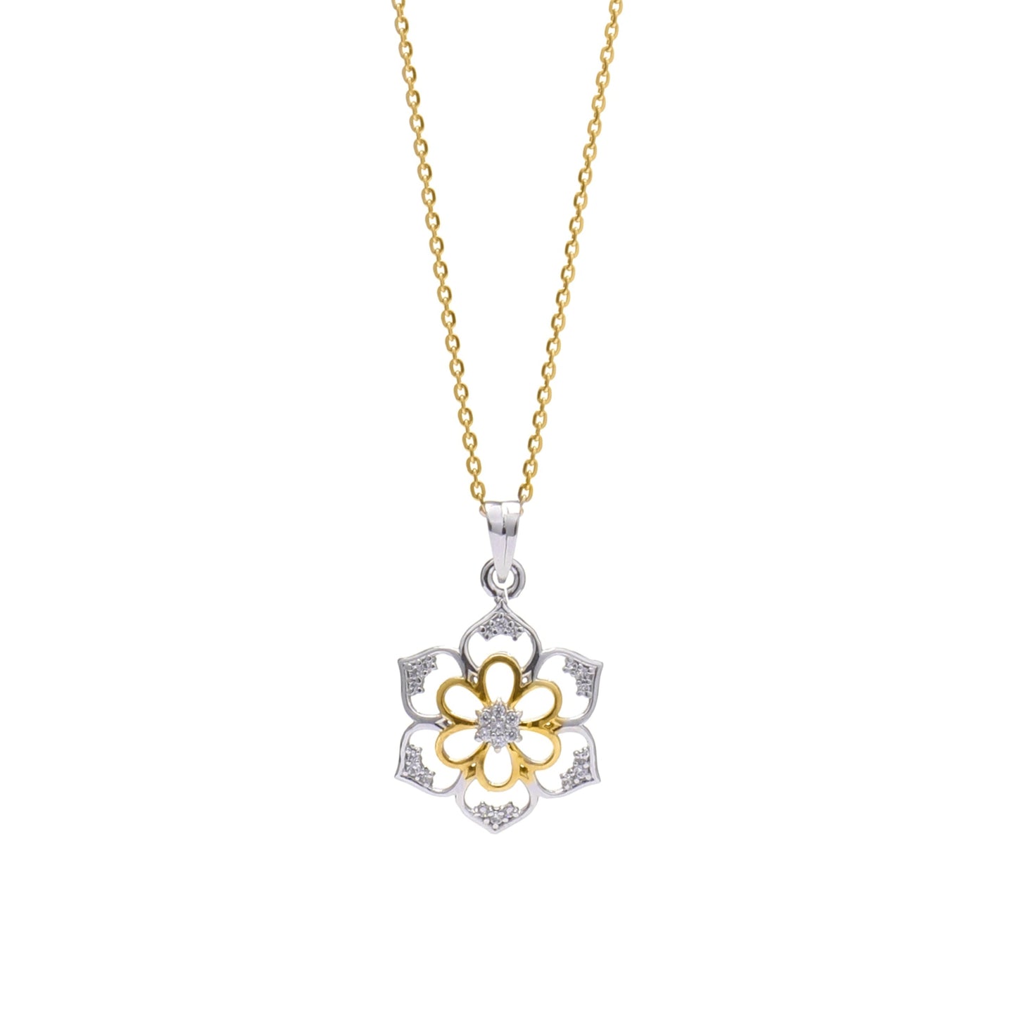 Floral Harmony 925 Sterling Silver Pendant