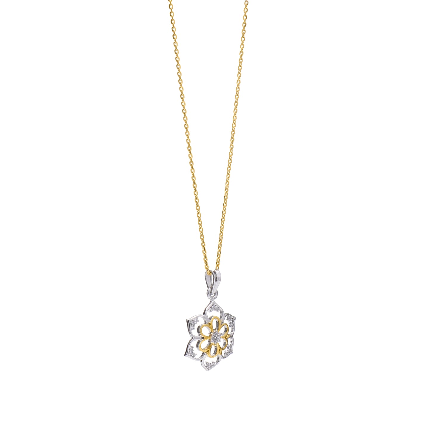 Floral Harmony 925 Sterling Silver Pendant