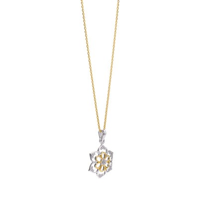 Floral Harmony 925 Sterling Silver Pendant