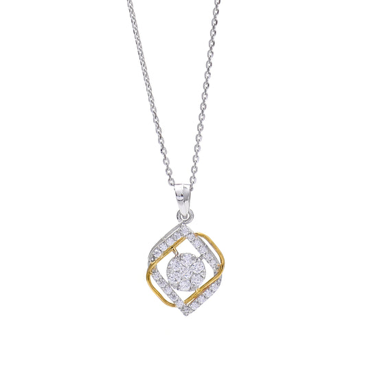 Dual Shape Core 925 Sterling Silver Pendant