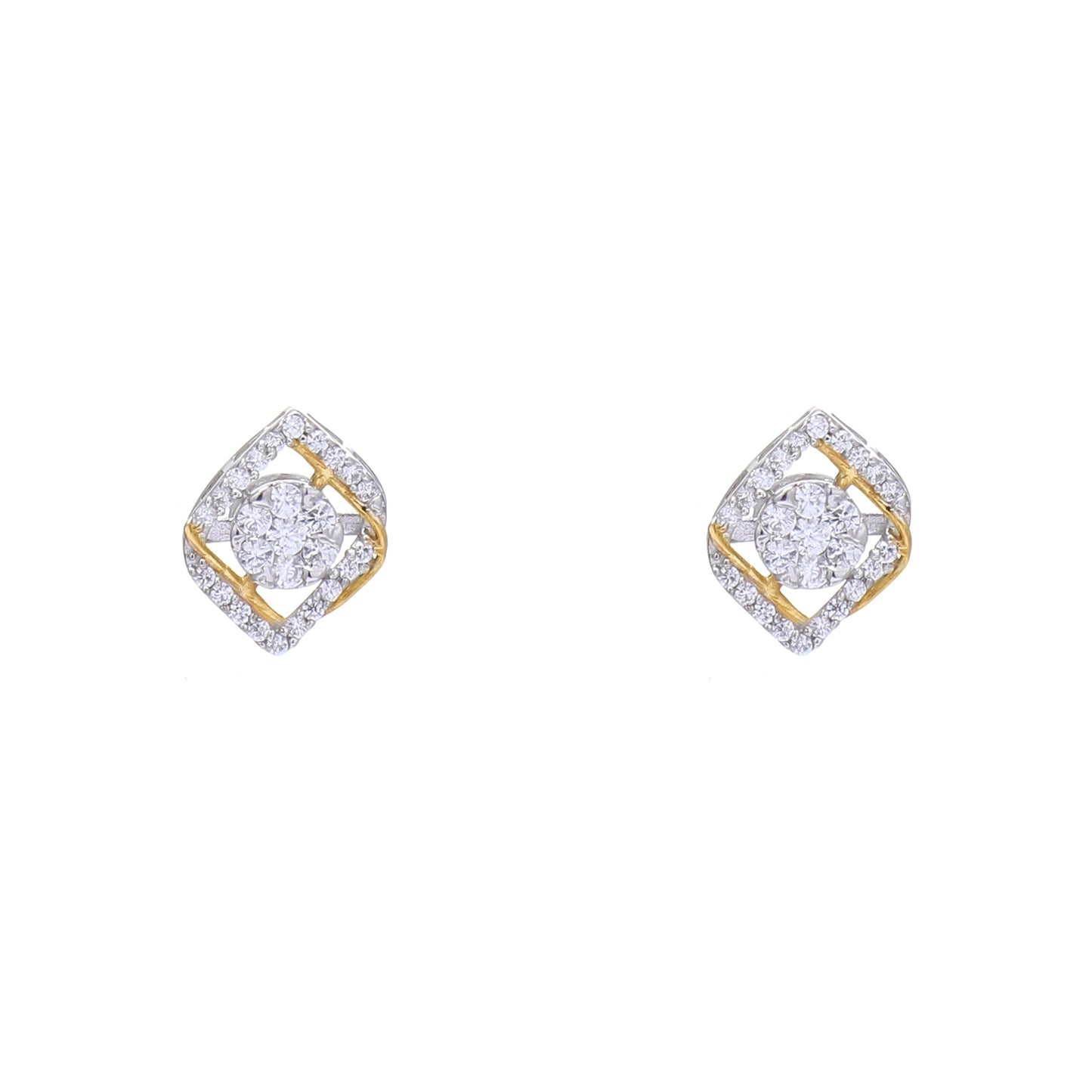 Dual Shape Core 925 Sterling Silver Earrings