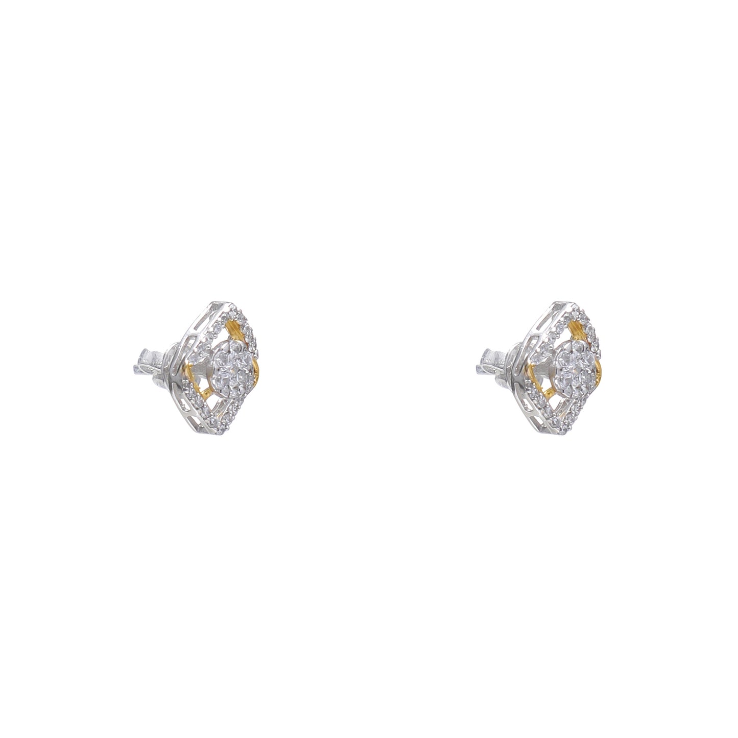 Dual Shape Core 925 Sterling Silver Earrings