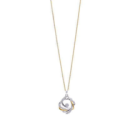 Interlooped Swirl Knot 925 Sterling Silver Set