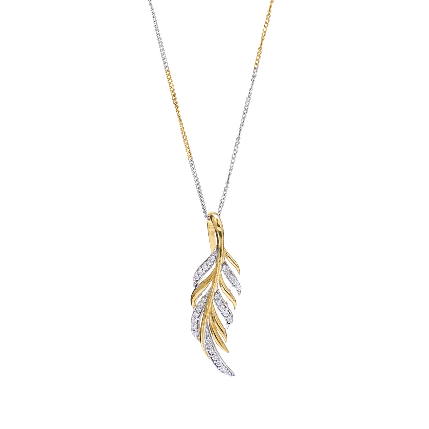 Feather Leaf 925 Sterling Silver Pendant