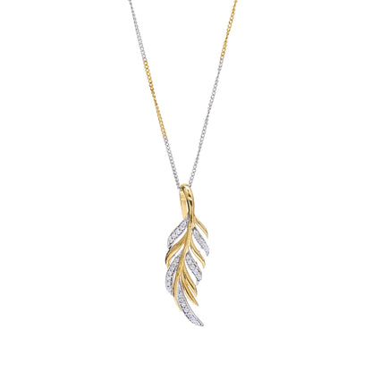 Feather Leaf 925 Sterling Silver Pendant