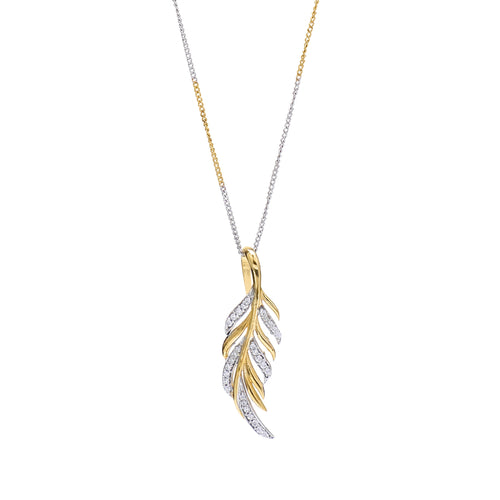 Feather Leaf 925 Sterling Silver Pendant