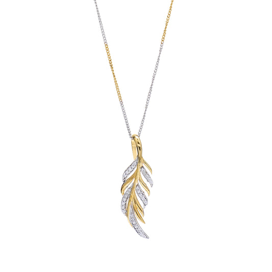 Feather Leaf 925 Sterling Silver Pendant