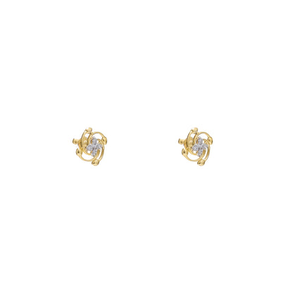Celestial Glow Sunray 925 Sterling Silver Earrings