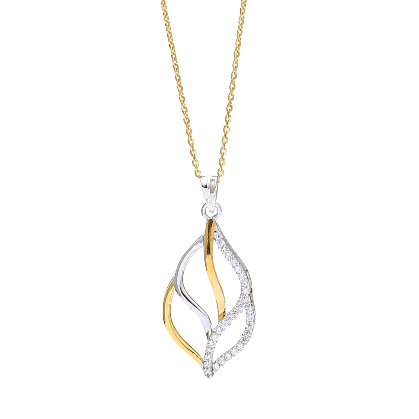 Twilight Leafy Vein Silver Pendant