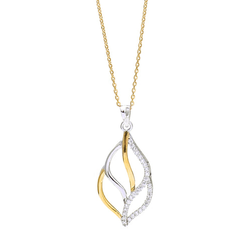 Twilight Leafy Vein Silver Pendant