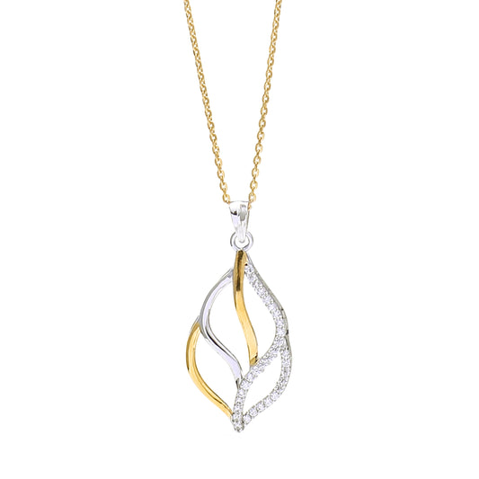 Twilight Leafy Vein Silver Pendant