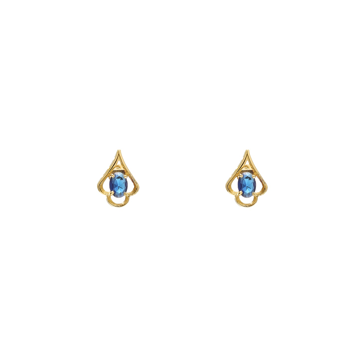 Blue Crystal Charm 925 Sterling Silver Pendant Set