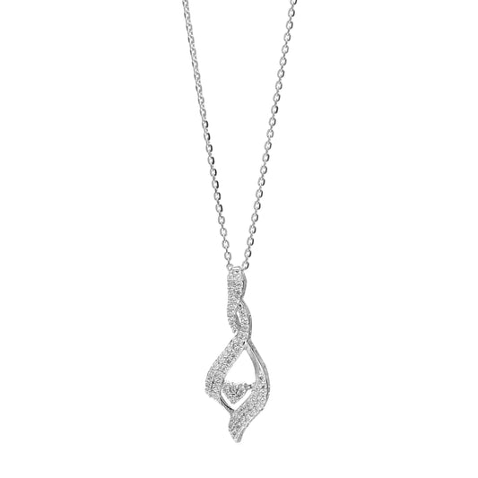 Grace Curve Heart 925 Sterling Silver Pendant