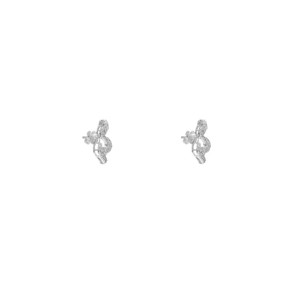 Grace Curve Heart 925 Sterling Silver Earrings