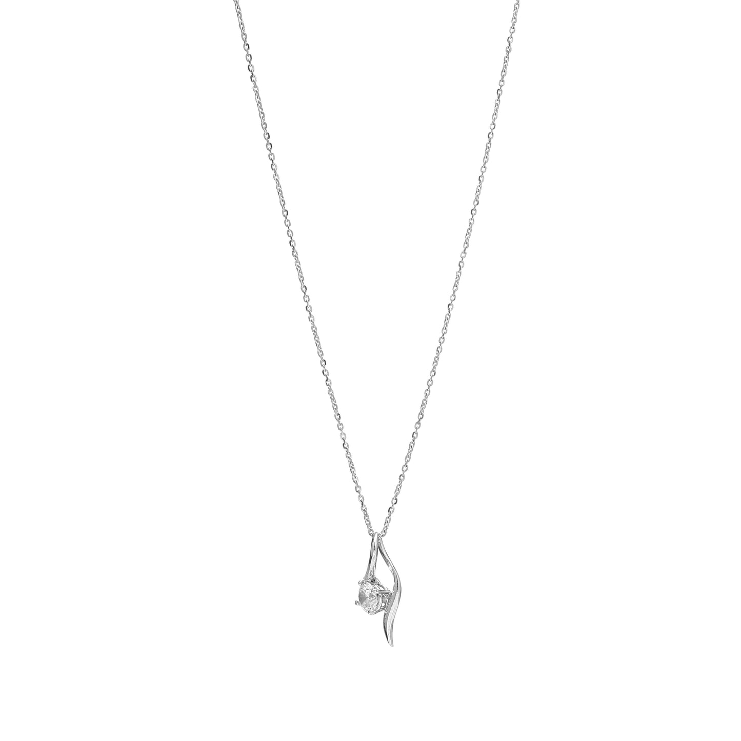 Twisted Bowline Crystal 925 Sterling Silver Pendant