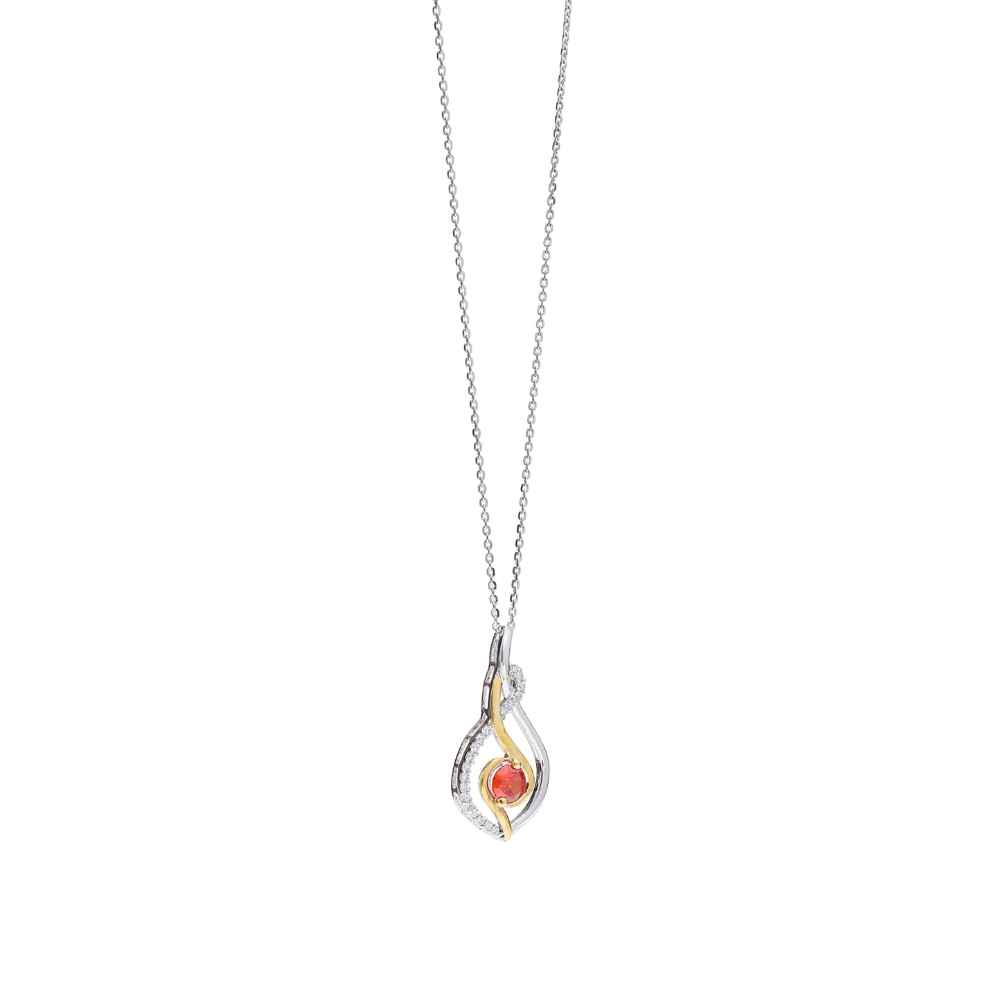 Blazing Ember 925 Sterling Silver Pendant