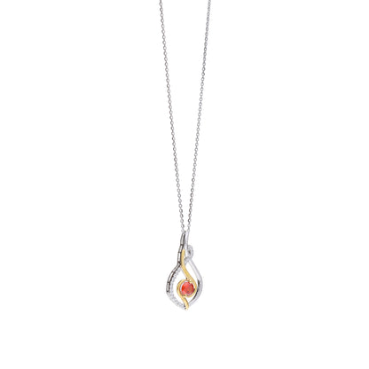 Blazing Ember 925 Sterling Silver Pendant