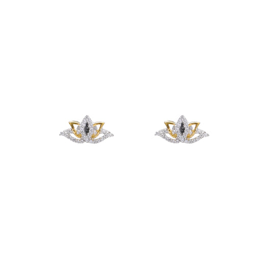 Sparkling Lotus 925 Sterling Silver Earrings
