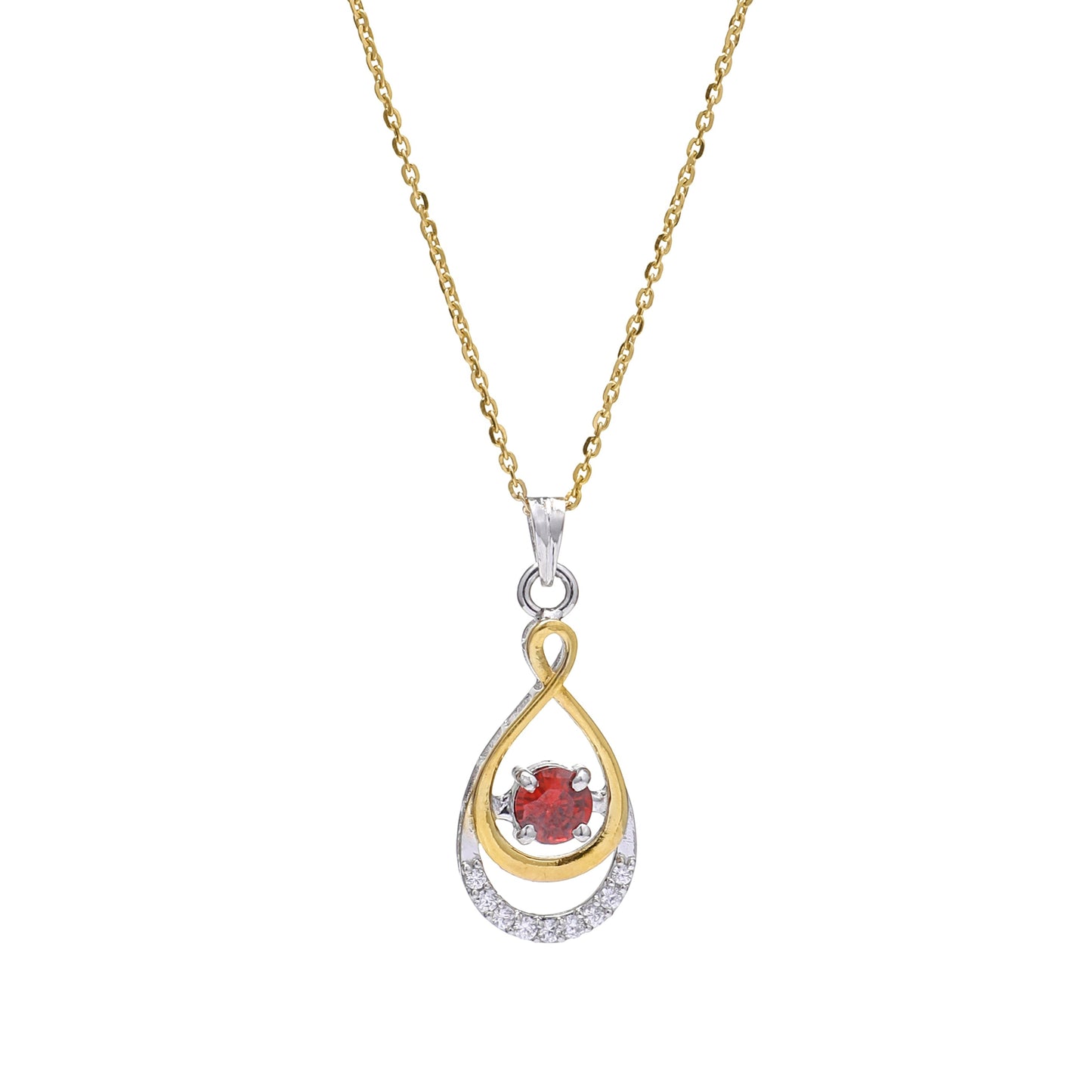 Sunset Garnet 925 Sterling Silver Pendant
