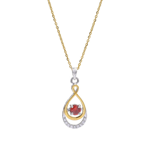 Sunset Garnet 925 Sterling Silver Pendant