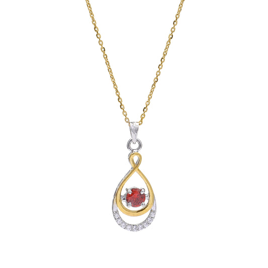 Sunset Garnet 925 Sterling Silver Pendant