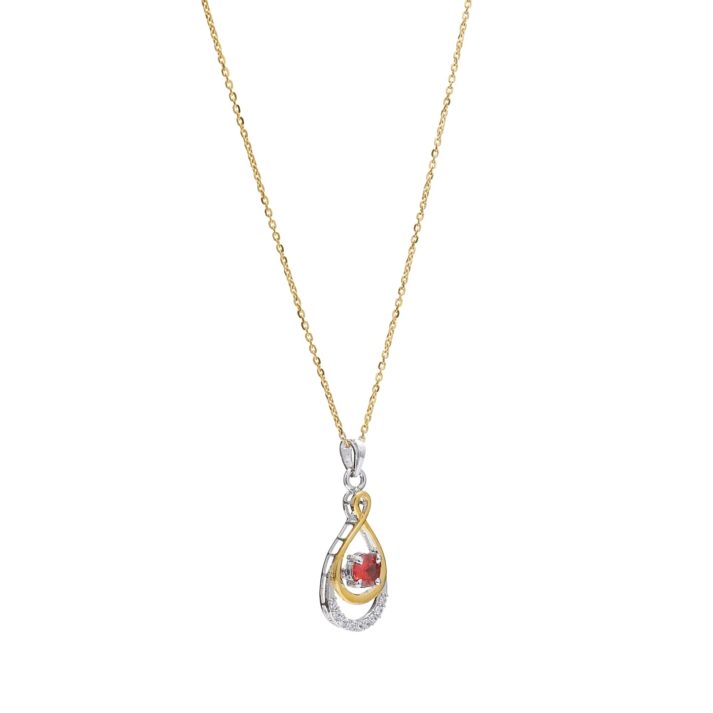 Sunset Garnet 925 Sterling Silver Pendant