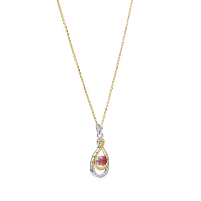 Sunset Garnet 925 Sterling Silver Pendant