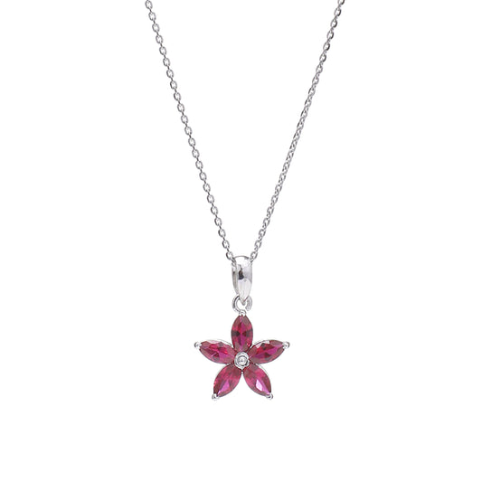 Cherry Starflower 925 Sterling Silver Pendant