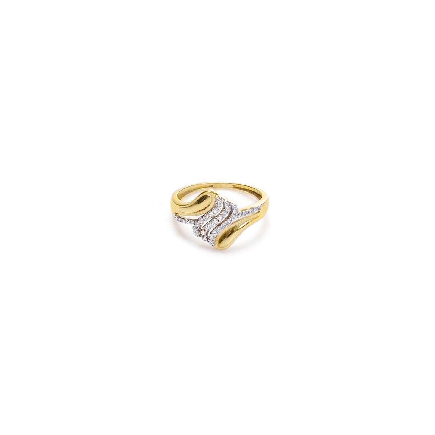 Dual Crossover Sparkle 925 Sterling Silver Ring